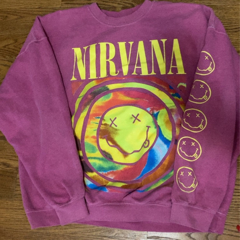Nirvana Purple Graphic women’s Sweater Urban outfitters